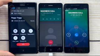 ZTE Blade A510 vs Lenovo A610 vs Nokia XL 1030 / Crazy Incoming Call & Outgoing Call