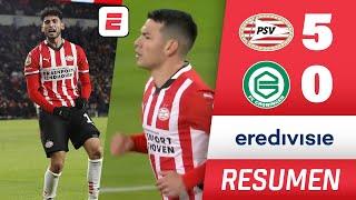 CHUCKY LOZANO VOLVIÓ en la GOLEADA del PSV 5-0 vs Groningen. HAT TRICK de RICARDO PEPI | Eredivisie