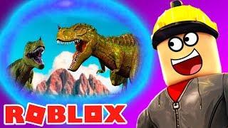 ГИГАНТСКИЙ ДИНОЗАВР в РОБЛОКС на русском Машина времени для Жестянка  Giant DInosaur in ROBLOX