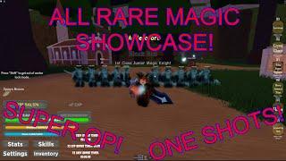 All Rare Magic Showcase! (SUPER OP!) | Black Clover Kingdom Grimshot Roblox