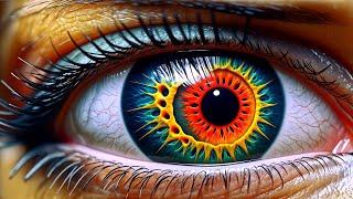 AI Generated Visuals: Psychedelic Eye - Animation Video Created by Artificial Intelligence