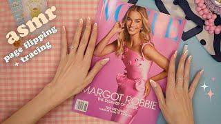 ASMR  Magazine Flip Through (whisper + paper sounds, tracing)