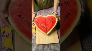 Watermelon Cutting  Love Design ️ #shorts #fruit #food
