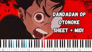 DanDanDan Op OTONOKE by Creepy Nuts PIANO TUTORIAL SHEET + MIDI