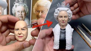 Remembering Queen Elizabeth II, the full polymer clay sculpturing process【Clay Artisan JAY】