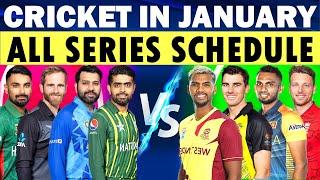 Cricket Schedule: Cricket Schedule of January 2025 | All Cricket series schedule