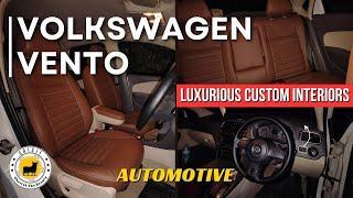 Volkswagen Vento Premium Interior CustomizationVento Custom Dark Tan Seat Covers by Orchis Mumbai