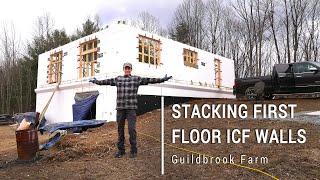 ICF Mountain Homestead: Stacking the First Floor Insulated Concrete Forms