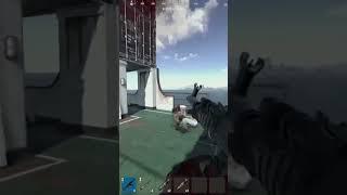 Never rush cargo on the same ladder. (Bad Aim) #funny #rustconsole #rustpvp #rustpve #rust #shorts