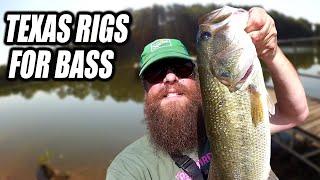 Bass Fishing With Weightless Texas Rigs and Weighted Texas Rigs Too!