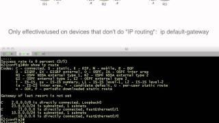 Default-Gateway vs Default-Network Cisco