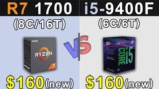 Ryzen 7 1700 Vs. i5-9400F | New Games Benchmarks