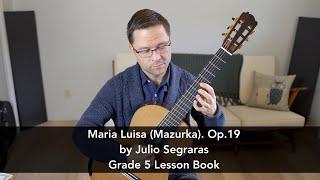 Maria Luisa (Mazurka), Op.19 by Sagreras & Lesson for Classical Guitar