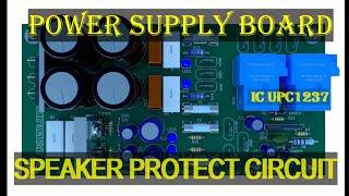 Power Supply Board + Speaker Protect Circuit IC UPC1237 With Free PDF File