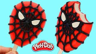 How To Make A Marvel Spider-Man Play Doh Lollipop!