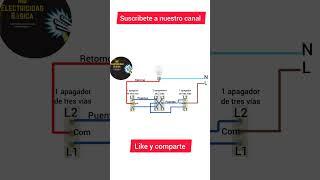 Cómo conectar apagadores de escalera como si fueran de 4 vías o de cruzamiento. #electricidad