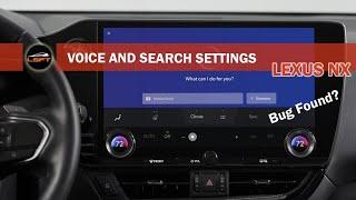 2022 Lexus NX - Lexus Interface - Voice and Search Settings