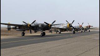 Planes of Fame Warbirds Missing Man Formation Central Coast Airfest Santa Maria CA Sep-21-2024