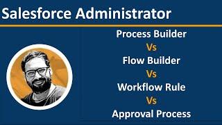 Process Builder Vs Flow Builder Vs Workflow Vs Approvals in Salesforce | Salesforce for Beginners