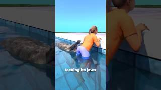 Crocodile Attacks Girl in Swimming Pool 