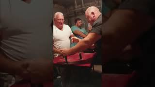 Jerry Cadorette getting ready for levan saginashvili #teamstone #stonetv #armwrestling #fun #gym