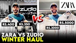 Zara vs Zudio Winter Haul 2024-25 | Winter Haul For Indian Men | BeYourBest Fashion San Kalra