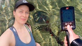 Wading in the Water for Old Coins!  (Metal Detecting with the Minelab Equinox 800)