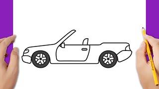 HOW TO DRAW A CABRIOLET / CONVERTIBLE CAR