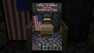 How to make America Flag in Minecraft || #shorts #short #shortvideo #video #viral #trending #fyp