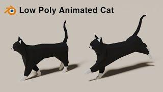 Creating a Low Poly Animated Cat in Blender | Walk and Run Animation