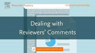 Dealing with reviewers' comments