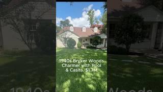 1940s Bryker Woods, Austin home. Traditional charm & designer touches PLUS a pool and casita! $1.7M