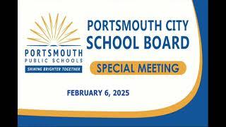 Portsmouth Public Schools | Special School Board Meeting