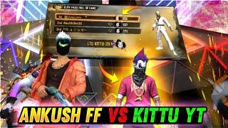 ANKUSH FF VS KITTU YT || GRANDMASTER LOBBY || BEST MATCH!!