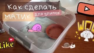 Как сделать МАТИК для улиток | Cute Snails