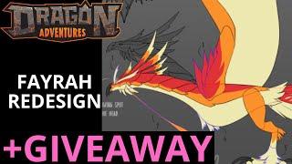 Fayrah Redesign! + 100 Subs Giveaway! [Dragon Adventures] ROBLOX