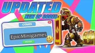 ALL *NEW* SECRET OP CODES!? Roblox Epic Minigames 2021