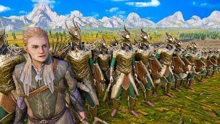 Legolas & Elven Army Vs Sauron & Uruk Hai Army - UEBS 2 | BATTLE SIMULATOR 2