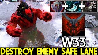 W33 [Axe] Destroy Enemy Safe lane with Hard Counter Pick Dota 2