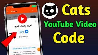 Productivity Tips! Cats YouTube Video Code | Productivity Tips! Code Cats video code |6 October cats