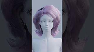 old particle hair system practice  #blender #b3d #characterdesign #hair