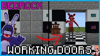 How to Build FNAF 1 Doors in MCPE 1.19+ // Minecraft FNAF How to Build