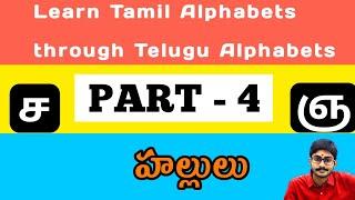 Tamil Alphabets through Telugu |PART 4|| చ,శ=ச    ఞ=ஞ  || Tamil Consonants  || Surya TALKER ||