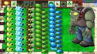 Plants vs Zombies - 99 Gatling Pea vs Winter Melon vs 999 Zombies