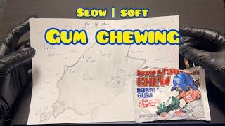 Asmr: Slow bubble gum chewing, Map drawing - Isle of Man (No Talking) #asmr #asmrgumchewing