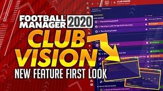 Football Manager 2020 Club Vision Feature Overview | FM20 Gameplay