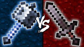 Mace vs. Netherite Sword - Minecraft