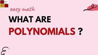 Polynomials | Algebraic Expressions || Jayasree maths