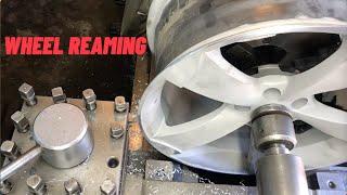 Wheel Rim Boring on a Lathe