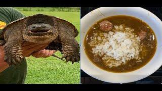 Snapping Turtle Catch and Cook: Turtle Gumbo!